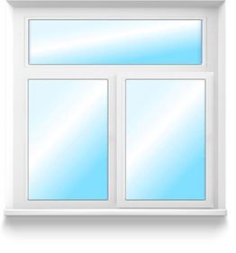 Формы окон: Двухстворчатые с фрамугой